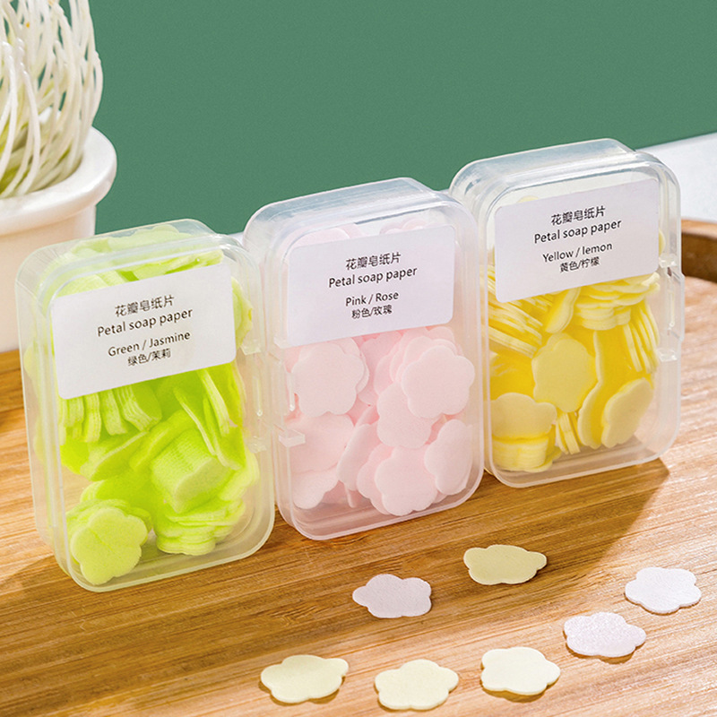 Handheld small soap flower-shaped for traveling 3