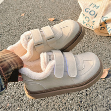 面包鞋女冬季棉鞋加绒鞋子2024新款秋冬魔术贴蓓尔LZ6035一件代发