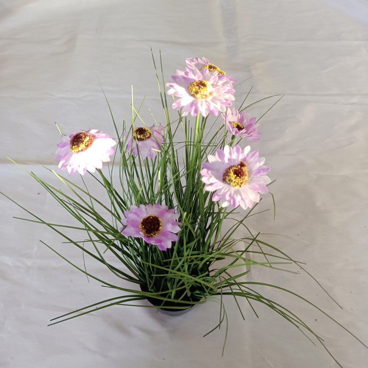 仿真小花花材假花一束塑料花盆香蒲小盆花艺小向日葵盆栽工厂批发