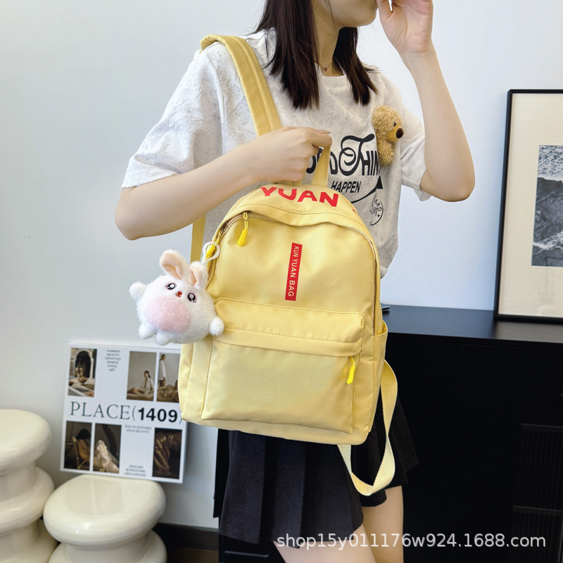 Mochila INS de estilo japonés para niñas, estudiantes de secundaria, mini mochila simple y versátil, mochila pequeña ligera para salidas de primavera, informal.