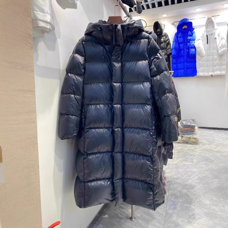 Off-Season Clearance Black Gold Label down Jacket, Mid-Length, Over-The-Knee, Women's 2024 New Winter Large Size, Thickened and Warm