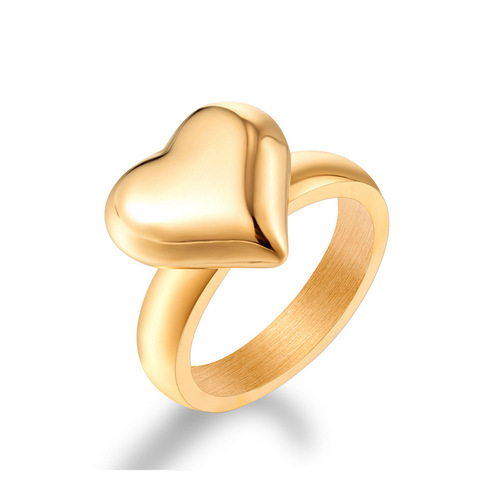 INS-style titanium steel exquisite colorfast ring butterfly heart European and American original finger ring jewelry manufacturer wholesale