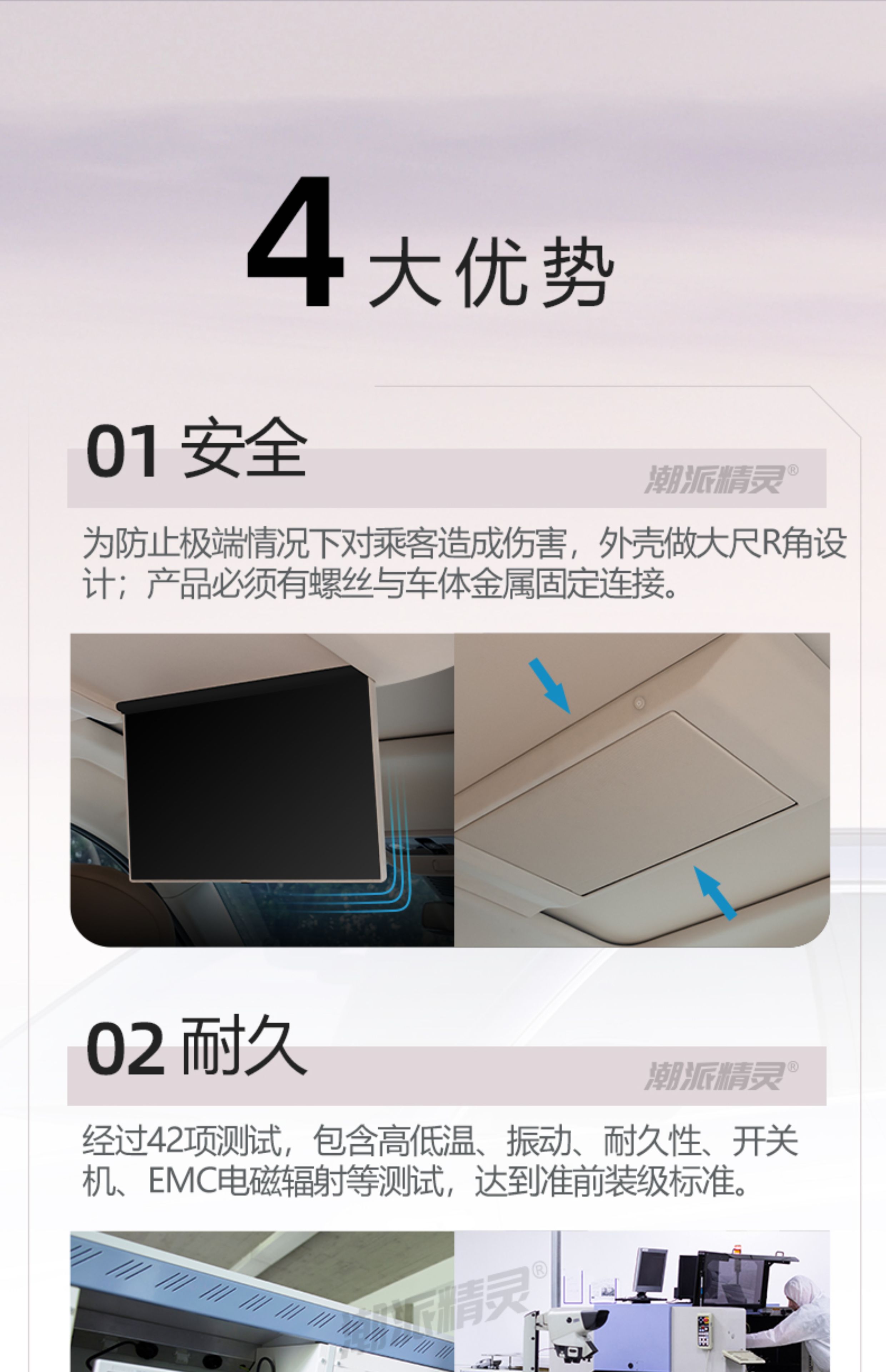 Trendy Style Accessories Suitable for Aito M7/M8 Ceiling-Mounted Tv, M7 Rear Entertainment Screen, M9 Modification and Upgrade