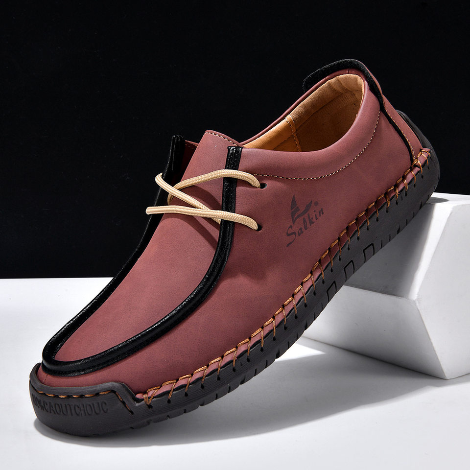 Giày lười unisex cỡ lớn 48, mũi tròn, mặt vải lanh, đế bằng gót thấp, dây buộc phía trước — 2801 Vàng kim, 2801 Xanh lá cây táo, 2801 Xanh đậm, 2801 màu xanh