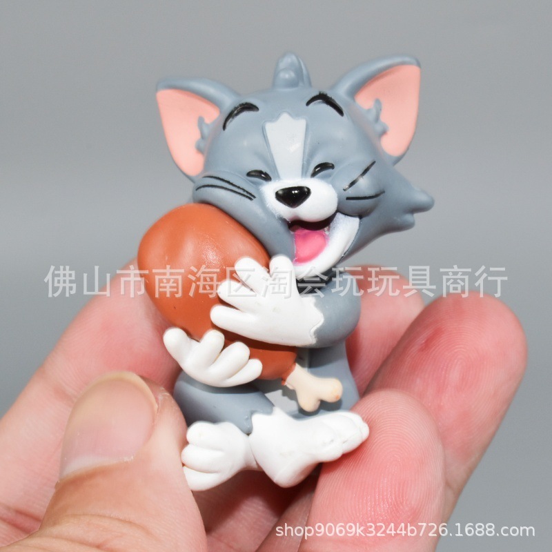 トレンディなフィギュアトムとジェリーチーズシリーズブラインドボックス貪欲なトムジェリーモデル装飾品人形ガシャポン|undefined