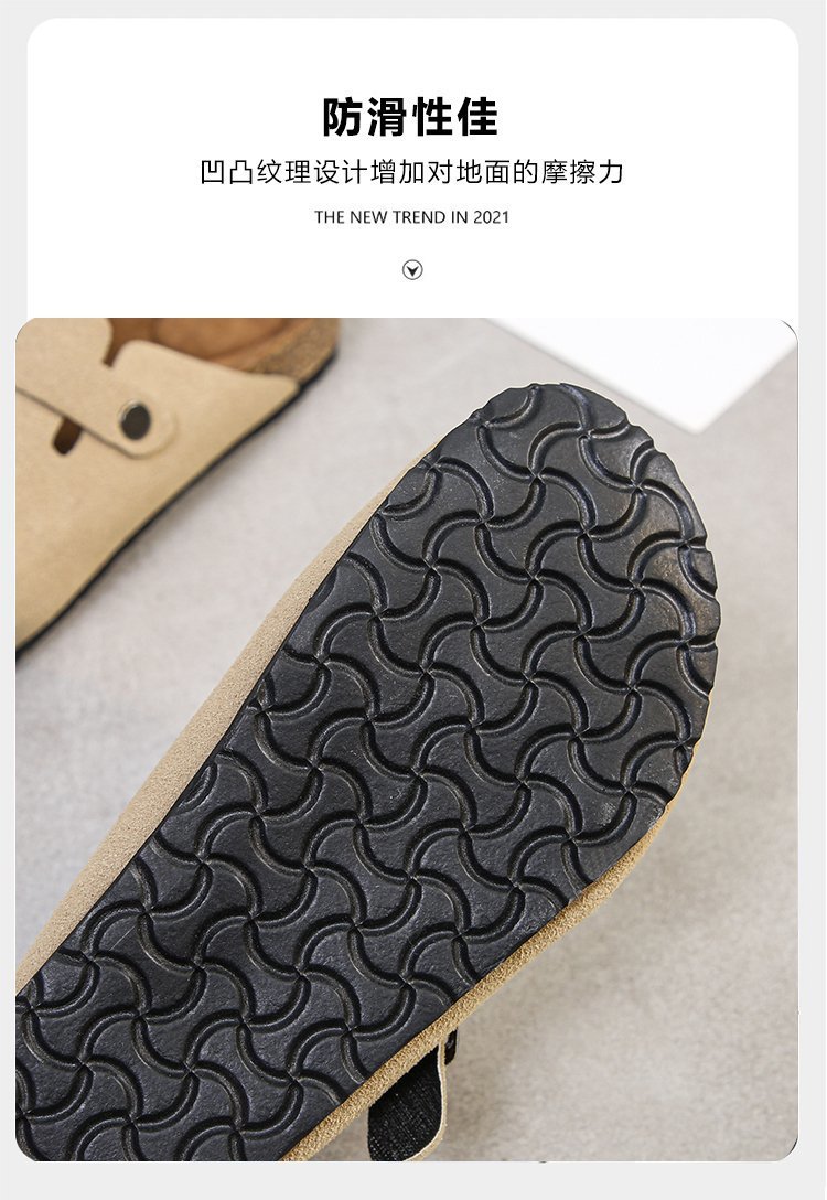 Spring 2021 European and American retro Baotou half-slipper women's cork flat flat large size casual one-step lazy lady's slipper undefined