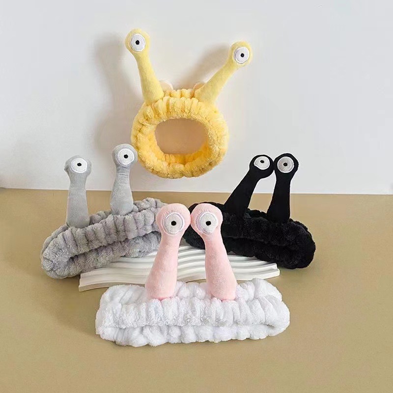 Nuevo estilo coreano cara lavado banda de pelo accesorios para el cabello lindo de dibujos animados Cruz-ojo divertido felpa Internet celebridad chica banda de pelo