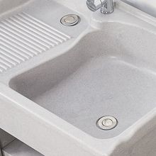 石英石洗衣池家用阳台带搓衣板室外庭院洗衣台盆大理石一体洗衣