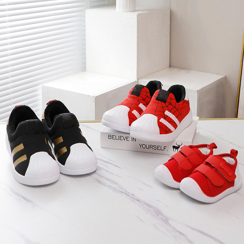 Calzado deportivo para niños, hombres y mujeres, zapatos con cabeza de concha, 2025 primavera y otoño, nuevos zapatos casuales de malla, zapatos al aire libre de suela blanda