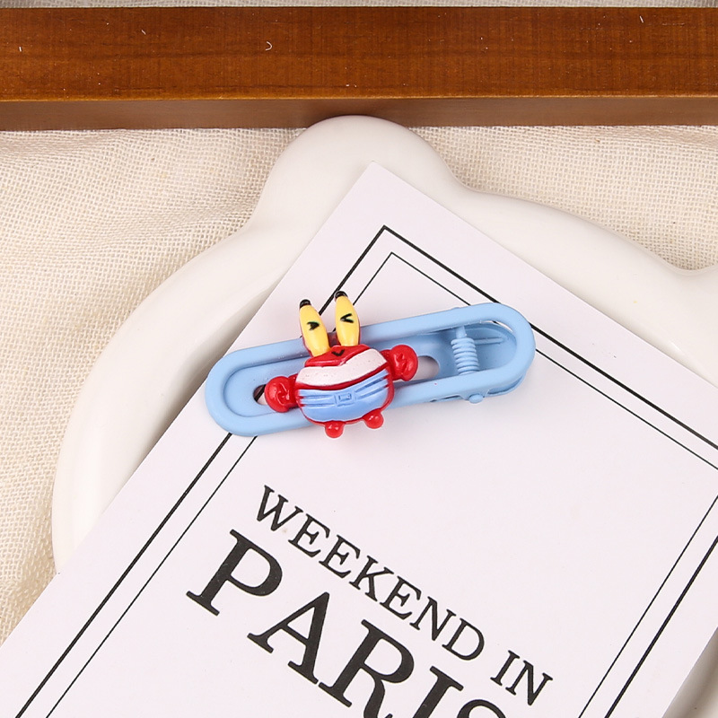 Primavera nueva historieta Sanrio oval metal horquilla linda chica dulce lado Bangs hairpin tocado