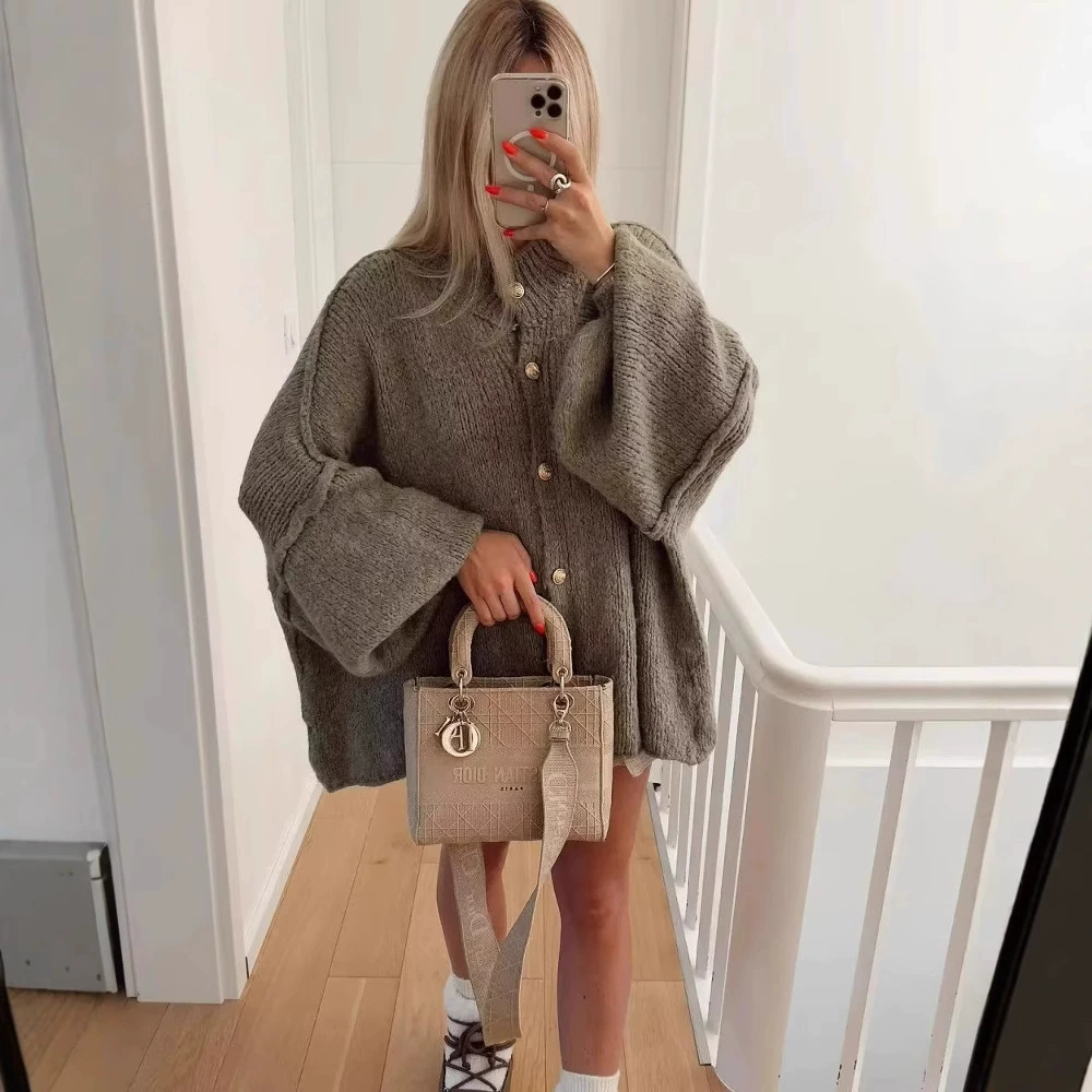 Трансграничная европейская и американская женская одежда AliExpress INS взрывной металлический кардиган