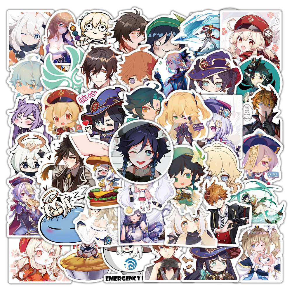 50 Q versión original de la etiqueta del dios, banco de energía, carcasa del teléfono ipad, equipaje, portátil, cuenta de mano, taza de agua, pegatinas impermeables