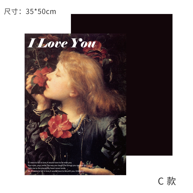 Huimeng jardín atmósfera papel pintura al óleo floral ramo de papel de embalaje de papel de arte colorido papel kraft papel de embalaje de periódico