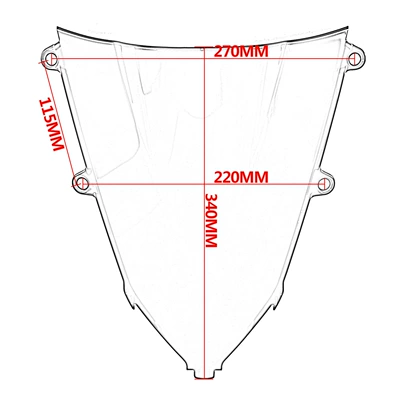 Motorcycle front windshield — 19-26 Modified Motorcycle Front