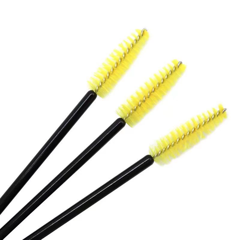 Disposable Eyelash Brushes, 50-Pack, Assorted Colors, Handheld Mascara Wands
