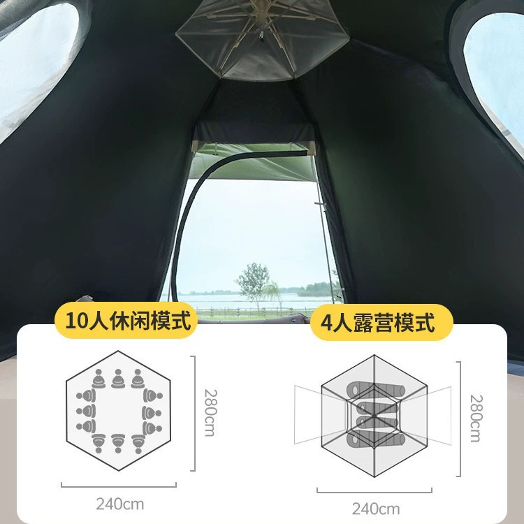 Travel folding tent, handheld automatic equipment for camping, increased thickness, full set, fully automatic
