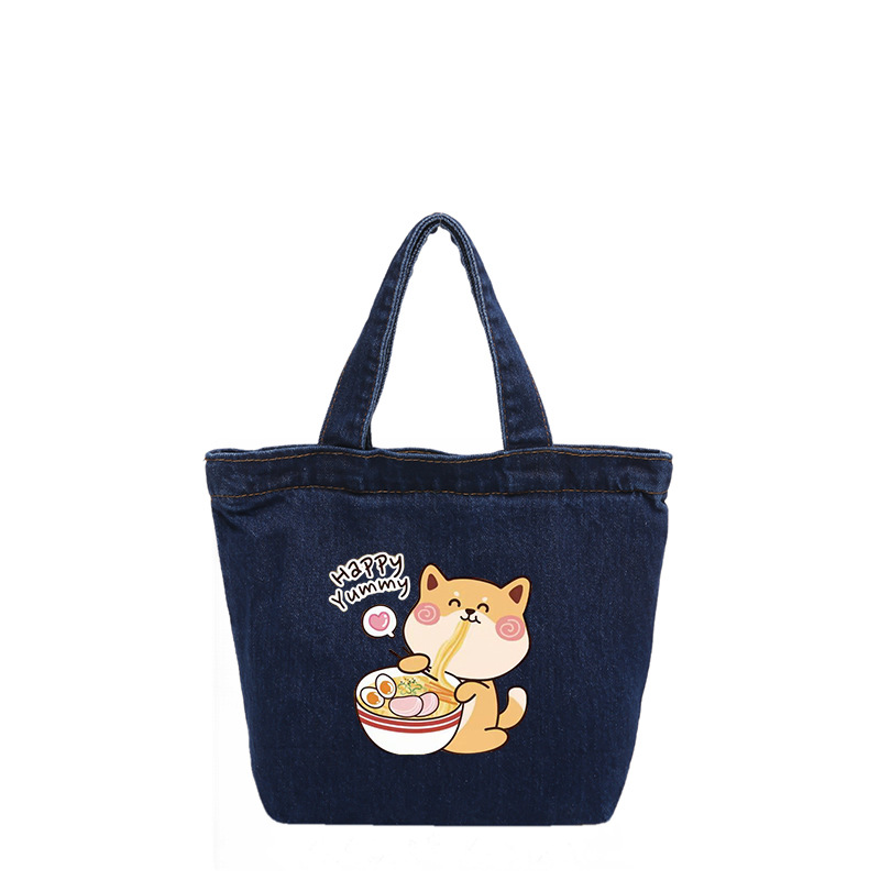 Bolsos nuevos vaqueros lindos bolsos de almuerzo de hombro único bolsos de almuerzo nuevos estudiantes bolsos de almuerzo simples bolsas de regalo al por mayor