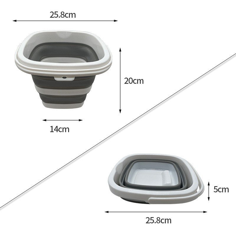 折りたたみプラスチックバレルハンドル付き10リットルポータブル洗浄バレル折りたたみバケツ多目的ペット洗浄バレル