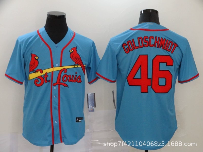 Бейсбольная майка (MLB) Cardinals, реплика с именем игрока, на пуговицах, размеры S–XXXL