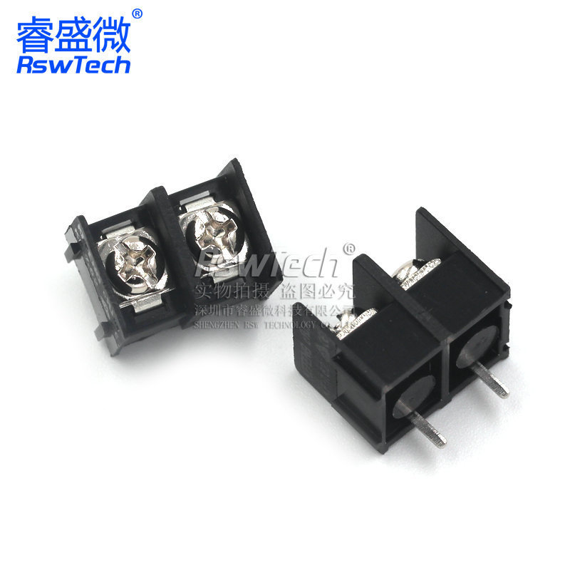 睿盛マイクロ端子KF7.62-2Pネジ式pcb端子は黒2p 7.62mmをつなぎ合わせることができます。|undefined