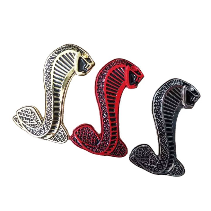 Наклейки на машину металлические Кобра логотип автомобиля автомобильные принадлежности автомобильные 3D трехмерные наклейки на машину персонализированные наклейки оптом