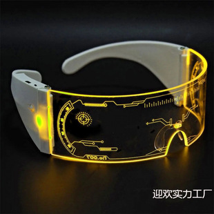 Technology Luminous Cycling Glasses for Night Travel, Anti-Collision Luminous Goggles, Cool