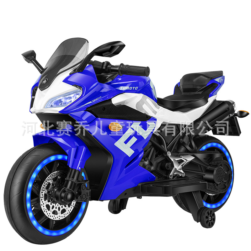 Ruedas de luz de motocicleta eléctrica para niños, educación temprana, dos ruedas, personas sentadas, batería, carga, coche de juguete de gran tamaño, bebés masculinos y femeninos