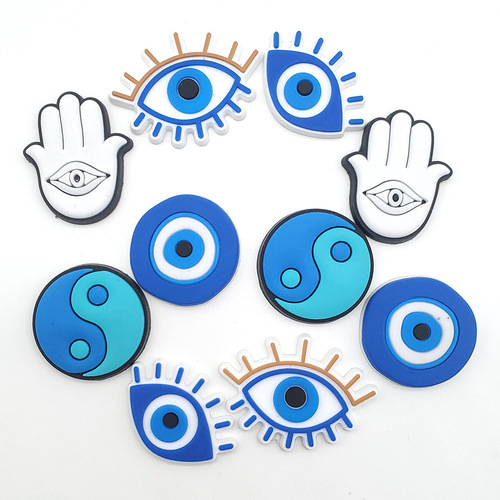 Devil's Eye Shoes Flower Hole Shoes Decorative Shoe Buckle Accessories Croc Garden Shoes PVC Decorative Buckle