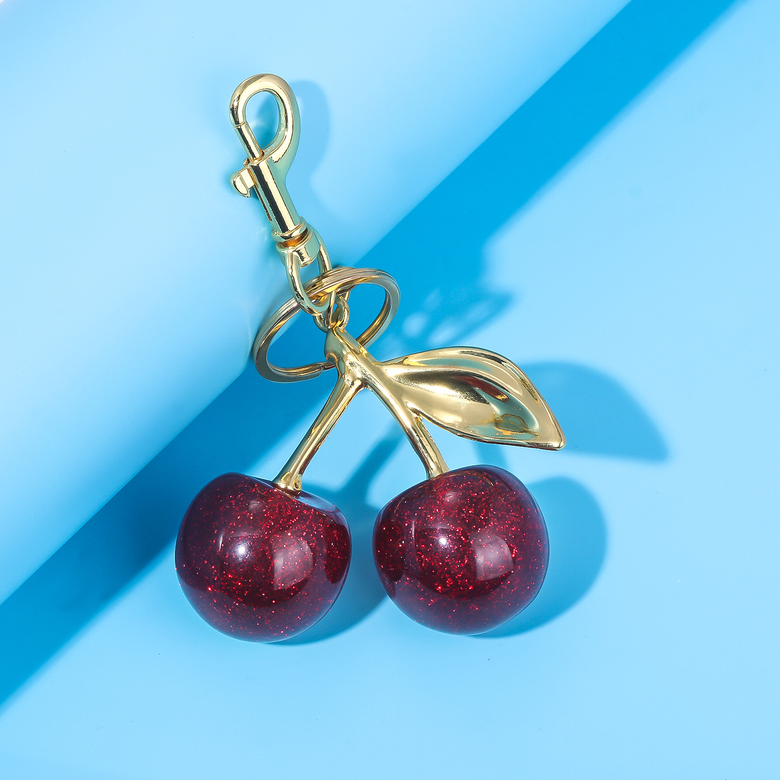 64g Weight Bag Pendant, Keychain Classification 1 Piece Quantity Holiday, Banquet, Travel Occasion Plastic, Resin Material Christmas Festival Cherry Pattern Fruit/Food, Plating Design Elegant, Hip-Hop, Simple Style Style 1 Piece Elegant Hip-Hop Simple Style Cherry Plastic Resin Fruit/Food Plating Christmas Bag Pendant Keychain 4
