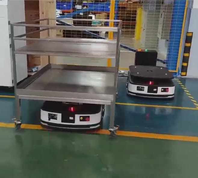 欧铠厂家专业设计机械AGV小车500KG滚筒式AGV小车智能循迹