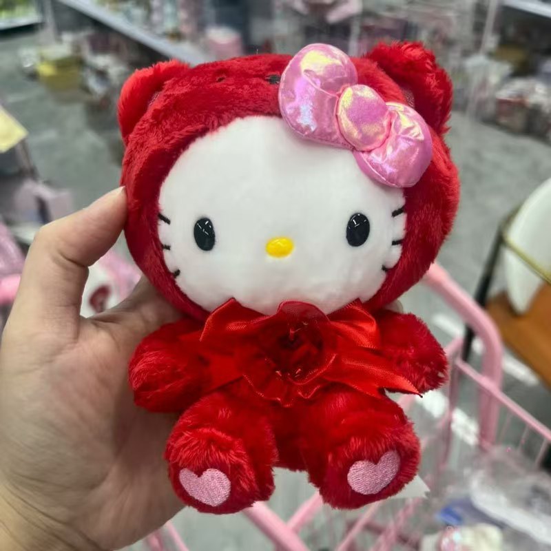 美版sanrio新款Hellokitty小挂件凯迪猫12月份毛绒玩具挂饰礼品|undefined
