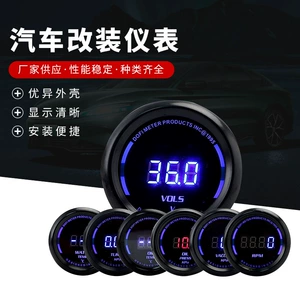 12V avtomobil 52mm LED LCD su temperaturu və yağ təzyiqi ölçer