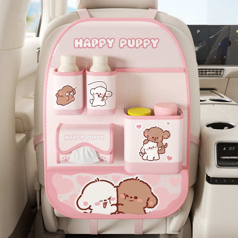 Car Two-In-One Multifunctional Seat Back Anti-Kick Storage Bag, Car Seat Storage Bag, Anti-Dirt Mat for Car Rear Seats