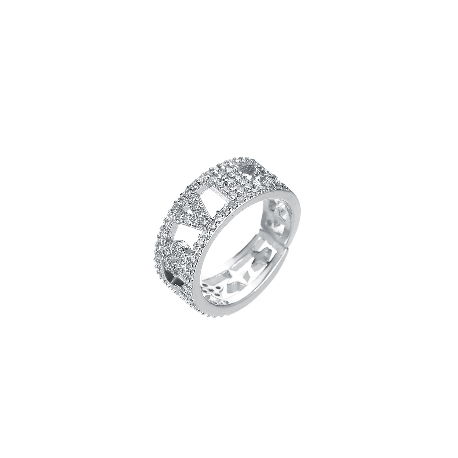 Minimalist Full Diamond Stackable Ring For Men And Women Trendy_voghion.com