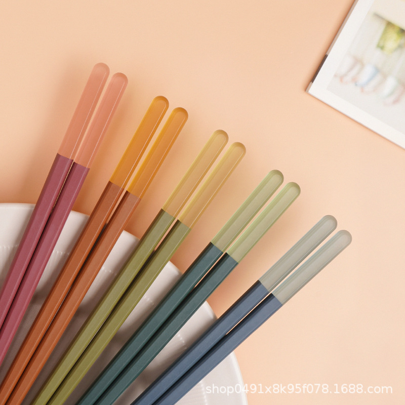 항균 가정용 아이스 미스트 합금 젓가락, 과일 아이스, 고급 선물용, 미끄럼 방지, 고온에 강한 식기류, 신제품 세트