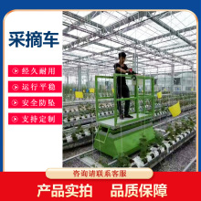 移动式升降机温室大棚蔬果采摘车电动轨道式暖房果蔬采摘升降机