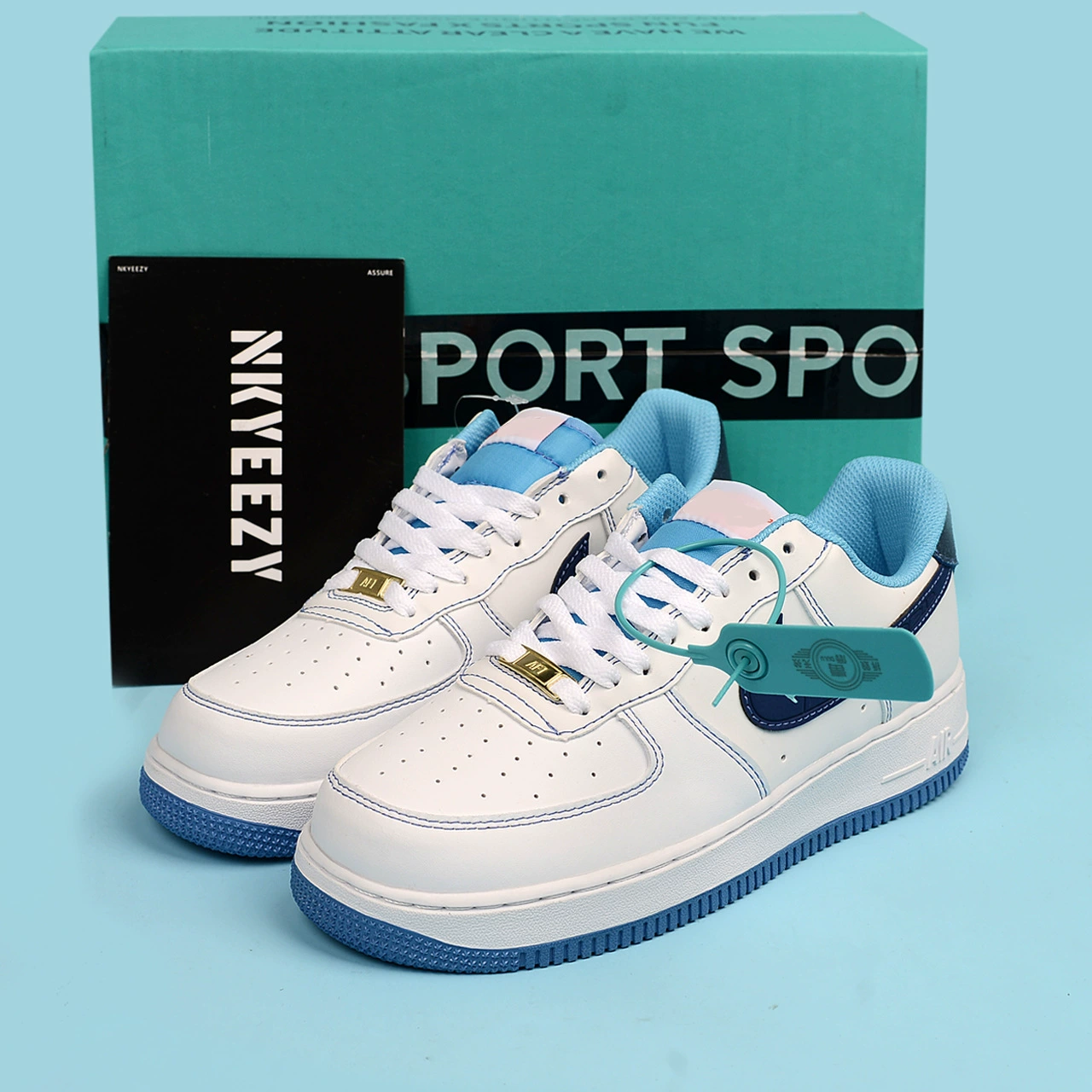 Кроссовки низкие (Nike) Air Force 1, белые кеды низкого стиля, размеры 36–44