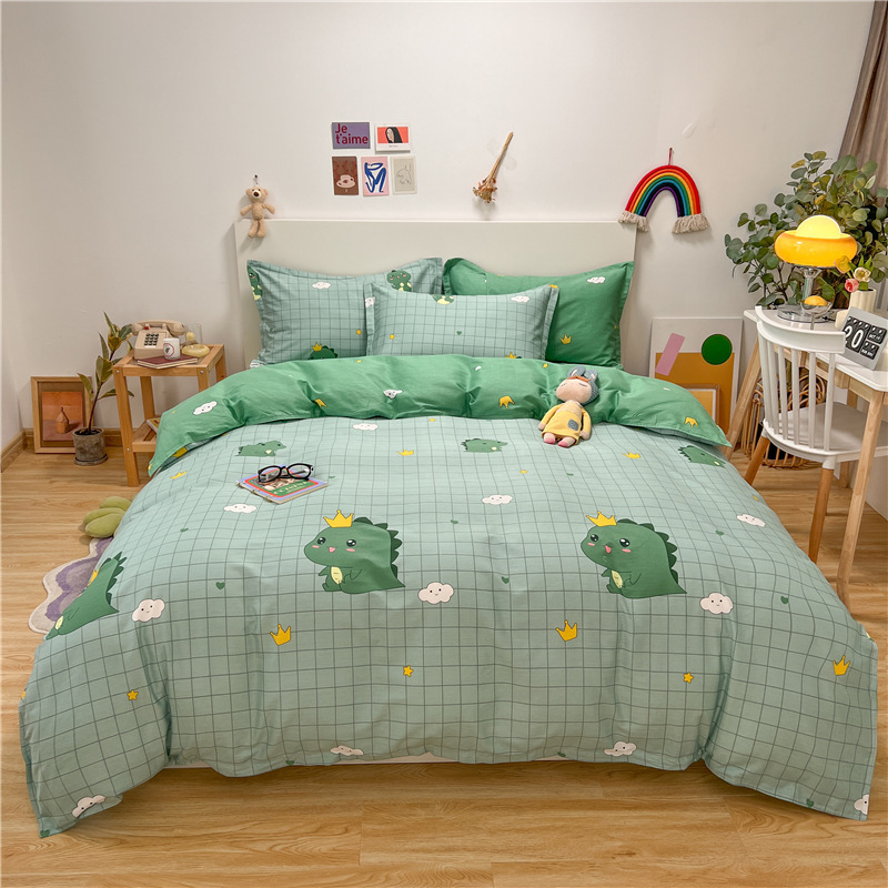 50x200x230 colcha de cama de algodón de una sola pieza de dibujos animados 00 colcha de algodón de un solo niño dinosaurio