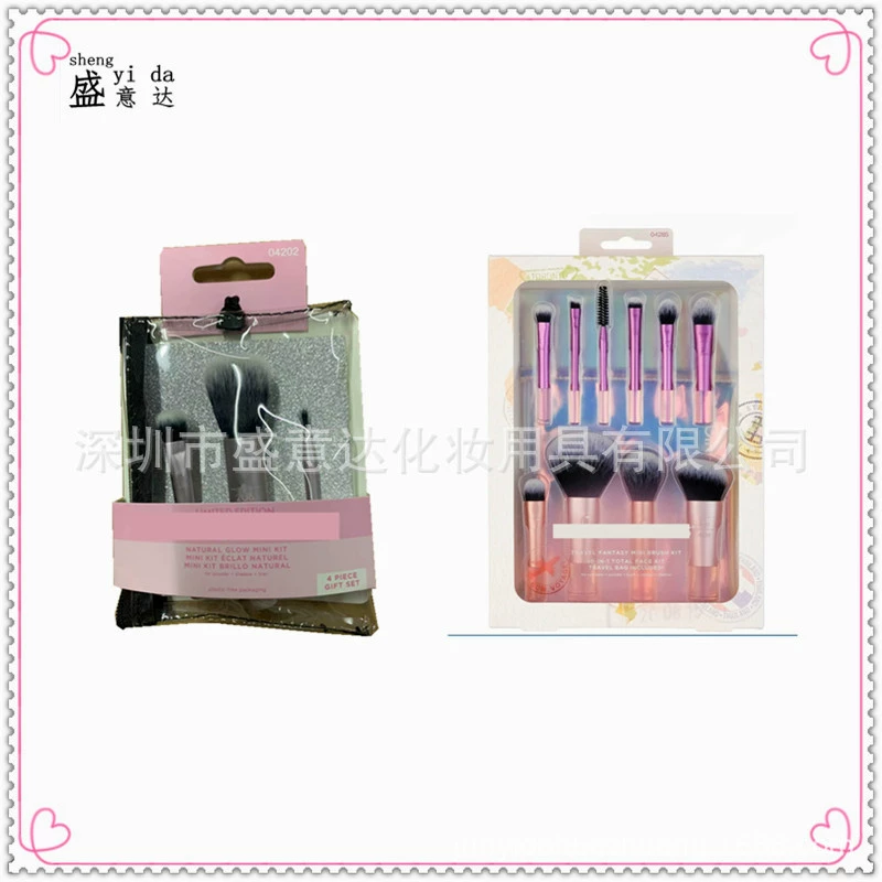 Makeup Brush Set, 10-Piece Face & Eye Kit, Foundation Blush Concealer Highlighter Brushes