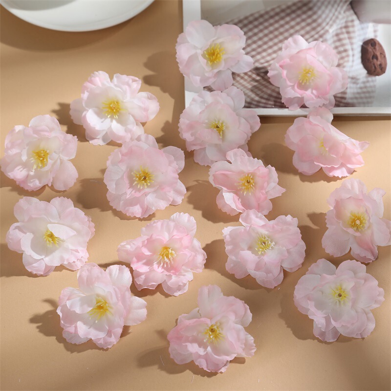 J シミュレーション桜の花 DIY 小牡丹造花 ヘアアクセサリー ヘアバンド ヘアピン 材料 衣装用ギフトボックス付き|undefined