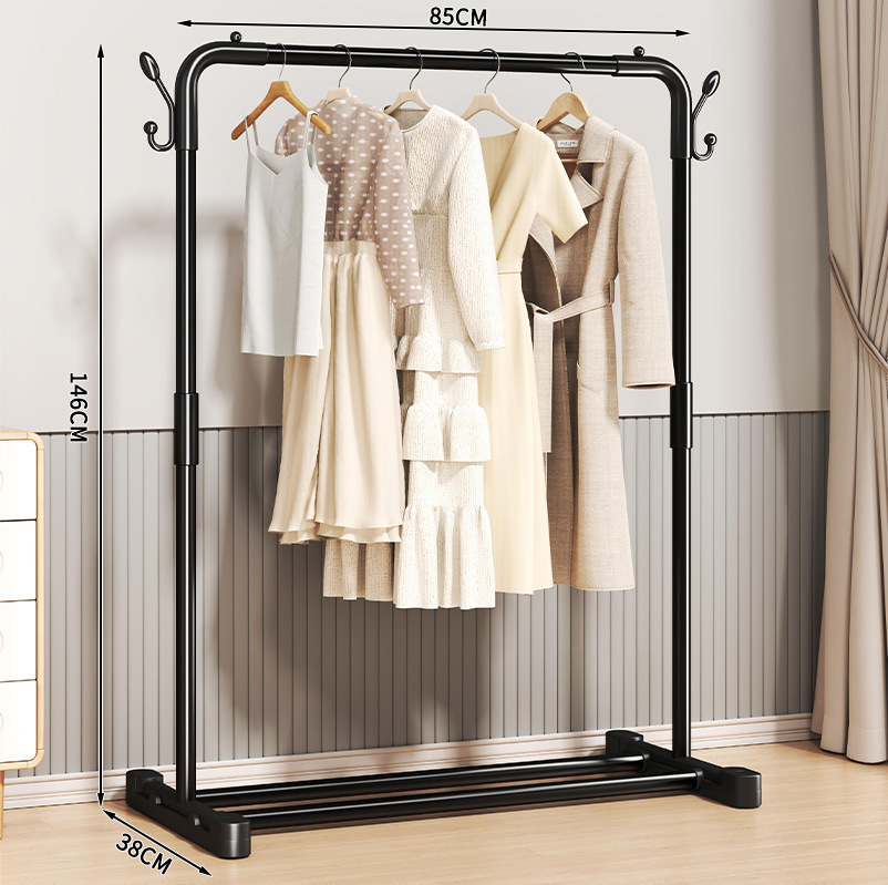 Tendedero piso a techo dormitorio doméstico colgar ropa plegable dormitorio interior simple almacenamiento móvil secado al sol perchero