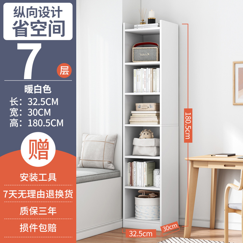 Estantería Gabinete de esquina Versión estrecha Gabinete de almacenamiento económico simple de piso a techo Almacenamiento Ahorro de espacio Estantería de esquina pequeña