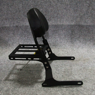 Motorcycle tail, shelf backrest bumper folding backrest - tubular-waist-shaped-low-backrest-plate-shelf