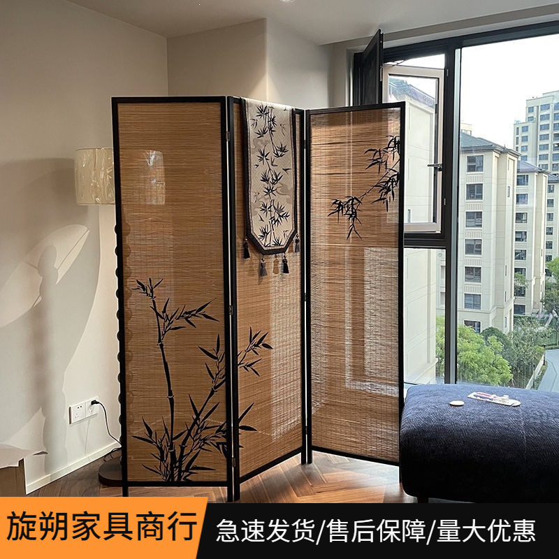 New Chinese-Style Partition Screen, Tea House with Traditional Chinese Style, Bamboo Shadow Theme Decorative Wall Background, Tea Room Bamboo Weaving Partition, Balcony Renovation New Chinese-Style Partition Screen, Tea House with Traditional Chinese Style, Bamboo Shadow Theme Decorative Wall Background, Tea Room Bamboo Weaving Partition, Balcony Renovation