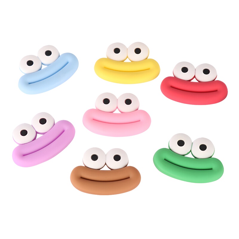 Cute Cartoon Sausage Mouth Eyes Pvc Soft Glue Patch Drain Basket Mobile Phone Case Cup Creative DIY Jewelry Accessories