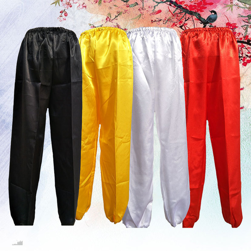 Water Pants, Practice Pants, Ancient White Unisex Hanfu Inner Wear, Base Layer Lantern Pants, Coarse Cloth Pants, Chivalrous Ancient Costume
