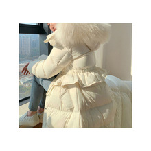 白色长款公主风羽绒服女冬季大毛领2024年新款白鸭绒时尚收腰外套