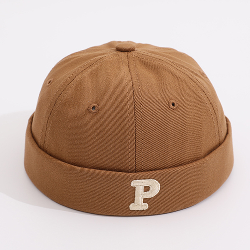 Chinese Style Childrens P Letter Pumpkin Cap For Spring Autumn_voghion.com