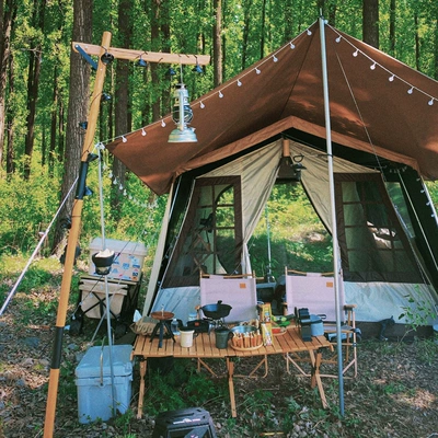Glue Tent, Çadırlar - matching-black-rubber-canopy-350295cm-5-8-people