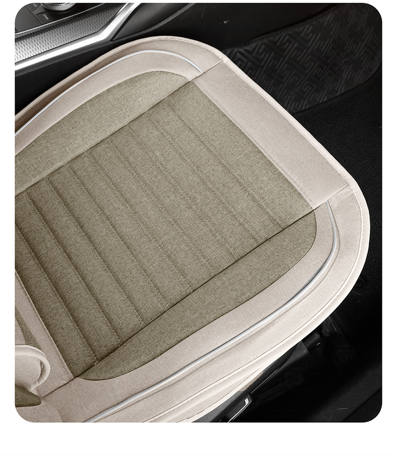 Cross-Border 2026 New Model Coarse Linen Full-Cover Seat Cushion, Breathable, Wear-Resistant, Suitable for All Seasons, Five-Seater Car Seat Cover